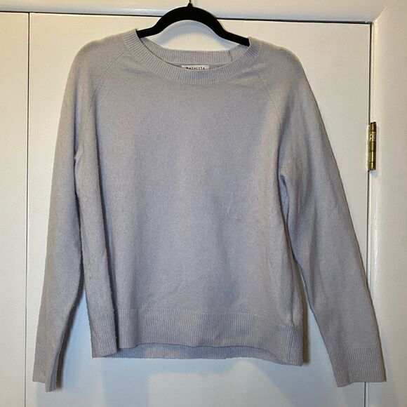 ATHLETA Hawthorn Crew Sweater Marino Wool Blend Voyage Grey Blue Women’s Medium - Picture 5 of 9